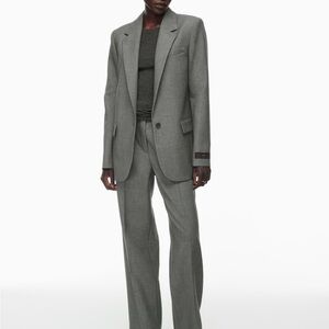 Aritzia Wilfred Generation Blazer 2XS Heather Dark Grey